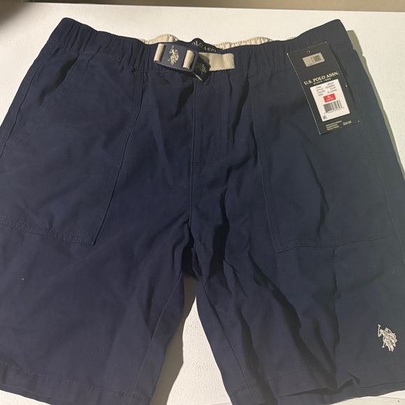 U.S. Polo Assn. Other - NWT U.S. Polo Assn. Navy Blue Boys' Hybrid Shorts with Contrast Webbing Belt